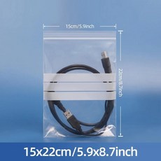 쓰기 자가 밀봉 가방 정리함용 투명 보관 의류 포장, 1개, 1개입