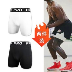 WE 籃球運動緊身褲男款：高彈力速乾透氣五分內搭褲，跑步訓練打底必備