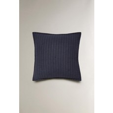 zara 자라 스트라이프 자카드 차렵이불용 쿠션 커버 - 네이비, 40 x 40 cm
