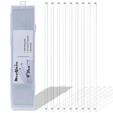 맥아인수 9pcs 붕규산염 유리 교반봉 12" 원형 1/4" 실험실/교실/가정용 직경 끝 길이