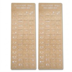 티놀지 한글 한국어 키보드 스티커 자판, 투명(G-KKS-T2), 2개