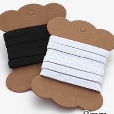 퀼트스타 탄력 고무줄 10mm_2컬러, 1개, 블랙