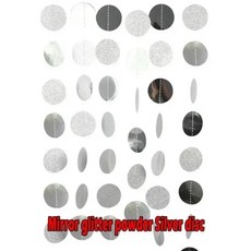 거울처럼 반짝이는 원형 화환 줄 파티 커튼 장식품 홈 데코, 1개, 4. Silver