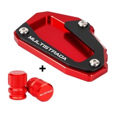 랠리 오토바이 킥 스탠드 풋 사이드 확대기 패드, 1개, 2. Red Combo