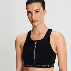 쇼크업소버 인피니티 집업 올블랙 하이서포트 스포츠브라