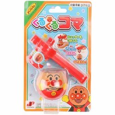 日本 麵包超人 造型按壓式 旋轉陀螺玩具, 1個