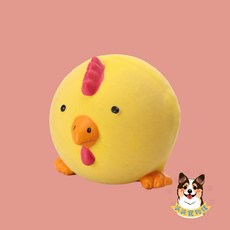 派派寵物館 小圓雞 乳膠發聲玩具 可愛造型 狗狗耐咬互動玩具, 1個