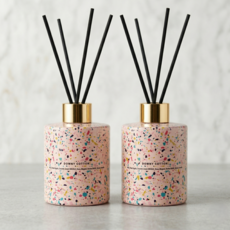 플렌느 마블 디퓨저 2p + 스틱 10p + 쇼핑백형 박스, 다우니코튼, 200ml, 2개