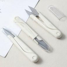 앙플러스 잘드는 안전 보호뚜껑 쪽가위 재단 미용 미니 가위, 3개