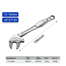 자동차 섀시 수리 파이프라인 플랜지 설치용 래칫 자동 조임 조절식 크랩 클로 렌치, 04 13-16mm