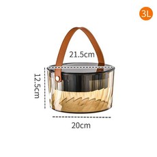 貝貝 家庭茶水垃圾桶 茶渣桶 茶水分離 帶手提 大號 透明, 中號茶金【可拆濾網/按壓彈蓋】, 1個