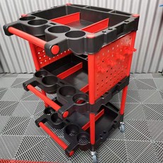 세차장도구카트 산업용 작업대 경량카트 트롤리 정비, 3단 카트 신상+양쪽 걸이판, 고급 3단 카트 + 양면 걸이 패널