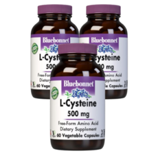 멀티구성 블루보넷 뉴트리션 L-시스테인 500mg 베지 60정 아미노산 Aimno Aicd 비건 피부, 3개