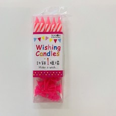SEASON 四季紙品禮品 螺旋許願蠟燭 生日派對慶祝裝飾, 1個, 中-粉色, Unscented