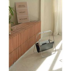 매거진랙 신문 골드 라운드 꽂이 북유럽 브라운 인테리어 잡지 가죽 1. 블랙 39x29cm 1개