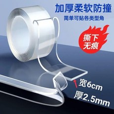 隱形防撞條 透明防撞條 寬8cm 厚2.5mm, 1個, 單面膠防撞條4.95米一卷,寬8釐米厚2.5毫米 粘性, 透明