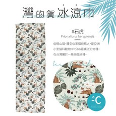 貝柔 MIT 石虎冰涼巾 涼感運動巾, 1個, 石虎