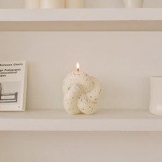 허니플라밍고 Tube Knot Candle - 도트버전 (2color), Tube Knot Candle 1 - 퍼플도트, 1개