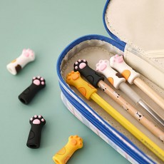 연필심 보호캡 8개세트 샤프심 깨짐방지 캡 필통정리 학생용, 1개, 냥이발 다용도홀더 화이트 8P