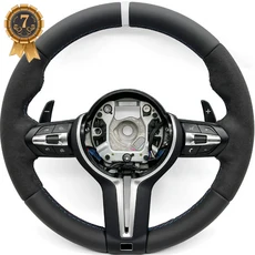 BMW F10 M3 하프 알칸타라 로고 스티어링 휠 어셈블리, 10 M3 White Style