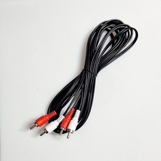 신길전자 2RCA코드 오디오 음성 케이블 실속형, 5M, 1개