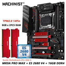 MACHINIST X99 마더보드 PRO XEON V4 MAX MR9A 가능 2011 TPM2 ATX DDR4 16GB 2680 콤보 CPU 옵션 E5 USB3 키트 RAM