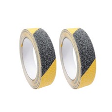 안전 바닥 논슬립 테이프 블랙 옐로우 투톤 5M 2.5CM, 2개
