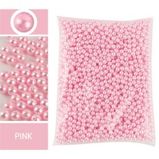 공예용 진주 비즈 플라스틱 광택 세트 3-12mm, 3mm 1000pcs, 라이트 핑크 13