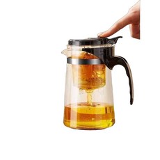 티망 차 주전자 포트 티팟 홍차 유리 찻잔세트 제품 티메이커 약탕기 티 l, 1개, 1. 750ML 드립팟+찻잔2개+브러시