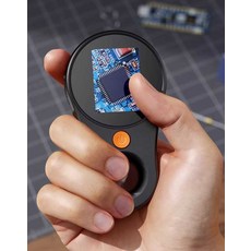 휴대용 디지털 충전식 핸디 현미경 연동 탑재 확대경 PC 조명, 1개, 2. 화이트(사진 100장 촬영 가능)