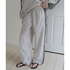 [썸웨어버터] Kota Nylon String Pants - Light Grey/Charcoal