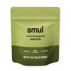 스멀 세레모니얼 그레이드 말차 파우더 100% 일본산 무가당 부드럽고 력이 풍부한 깨끗한 에너지와 초점 비 GMO 글루텐 프리 30 37mg 카페인 30g