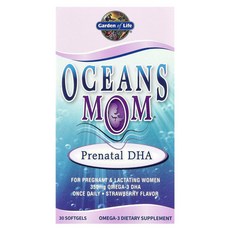 Garden of Life Oceans Mom 임산부용 DHA 딸기 소프트젤 30정, GardenofLifeOceansMom임산부용DHA딸기, 1개