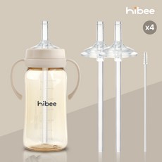 하이비 더블하트 그로미미 유피스 호환 2단계 간편 교체용 빨대세트 2p, 간편빨대 2단계 2P, 4세트, 270ml