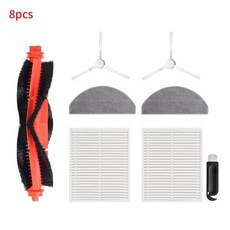 걸레 천 메인 사이드 브러시 필터 로봇 진공 청소기 부품, 10. 8pcs set, 기본