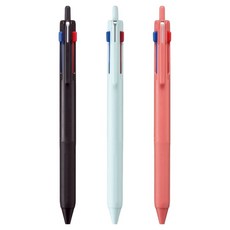 제트스트림 507 3색 볼펜 0.5mm 3종 세트, 아이스블루, 블랙, 베리핑크, 1세트