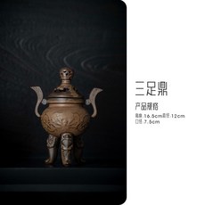 宜室茶話 中式三足鼎香爐 陶瓷香薰爐, 1個, 三足鼎-香炉