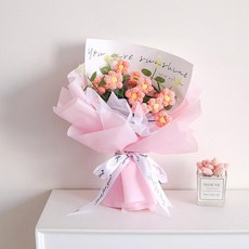 해바라기 뜨개 꽃다발 계열의 뜨게 기념일 완제품, 1개