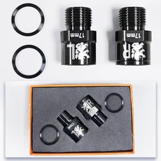 자전거정비KRSEC 티타늄 합금 소재 자전거 페달 액슬 익스텐더 MTB 도로 및 크랭크 용 TC4 스페이서, 02 17mm BLACK, 1개