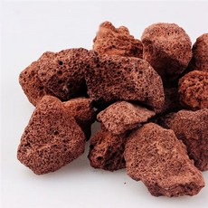 황토 자갈 야광 장식 수족관 어항 마사토 상토, 1개, O. 3-5cm 빨간색 화산석 300g