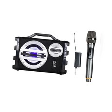 手提專業擴音機 -單支無線麥克風組合, 黑色, if-SK055+VF02