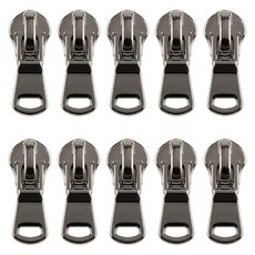 Joeunmall 3호 비슬론 지퍼고리 지퍼머리 지퍼손잡이 개이빨, 10개, 3호-흑니켈