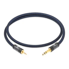 HiFi 3.5mm ~ 오디오 케이블 헤드폰 앰프용 하이엔드 스털링 실버 스테레오 잭 TRS, 08 3.5m, 01 3.5 to 6.5 TRS Cable