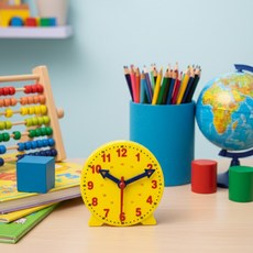 꾸러미 모형시계 초바늘 교육용 초등 수학교구 학습교구 시간공부, 1개