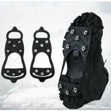 [CU] 아이젠 핏 8핀 밴드형 탈부착이 편한 빙판길 미끄럼방지 신발 등산화 운동화 스파이크 등산용품, L(250-275)