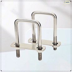 M6 U자고리 사각 클램프 ㄷ자형 상판 고정 책상 클립 U반도, B M6x25x75(1세트), 1개