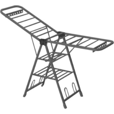 【IKA】翼型折疊衣架 A型折疊衣架 - 穩固耐用、節省空間、多功能收納, A型展翼衣架-槍灰色/(一單限下一個)