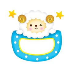 이름표 스티커 동물2-양 N-226 ohh+8273Cr