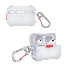 Skinarma Mecha未來元素耳機保護套 支援無線充電, 霧透, 1個, AirPodsPro 2 / AirPodsPro