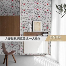 PVC自粘牆紙 防水防潮, P1933
